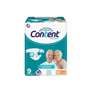 Pañal Adultos Content Ultrasec 9und M
