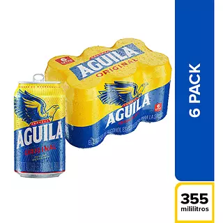 Cerveza Aguila Sixpack Lata 330ml
