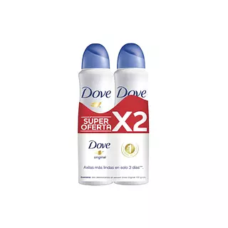 Desod Dove x 150ml x 2 Aerosol Original P.E.