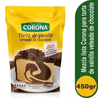 Mezcla para Torta Corona Vainilla Veteada 450g