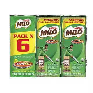 Bebida Milo Six Pack 180 Ml