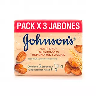 Johnson Jabon 110g*3 Pr Esp Almendras y Avena