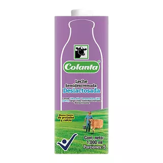 Colanta Lechetetrapack 1000ml Semid Deslactosada