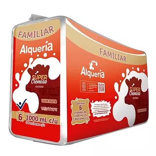 Leche Alqueria Super Cremosa Entera Six Pack 1000