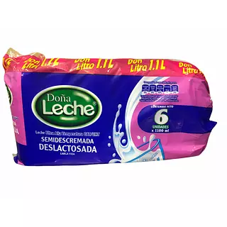 Leche Doña Leche Deslactosada Six Pack X 900ml