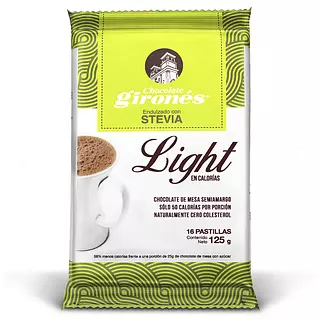 Chocolate Girones Light x 125gr con Stevia
