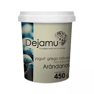 Yogurt Griego Dejamu Entero con Arandanos 450g