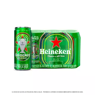 Cerveza Heineken Lata 6*310ml