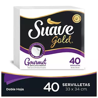 Servilleta Suave Gold Gourmet 40 Und