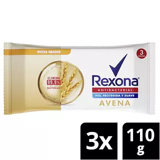 Jabon Baño Rexona 110g*3 Avena
