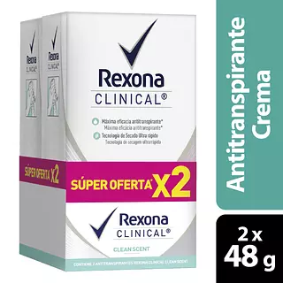 Desod Rexona Women Clean Clinical 2*48g