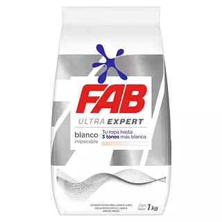 Detergente Fab Blanco Ultra 1k