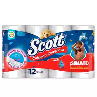 Papel Higienico Scott C.C. Rojo 12*30m