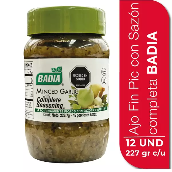 Ajo Picado Badia Sazon Completo 226.7g