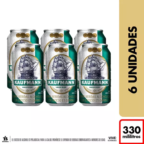 Cerveza Kaufmann Lata 6*330ml