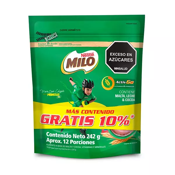 Milo Doypack Más Contenido 242gr