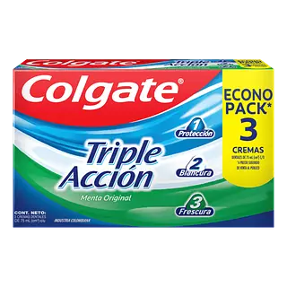 Crema Dental Colgate Triple Accion Tripack 75ml