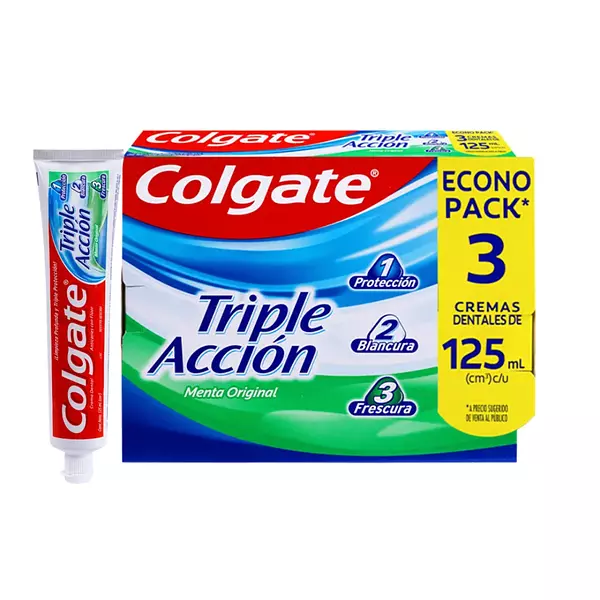 Crema Dental Colgate Triple Accion Tripack 125ml