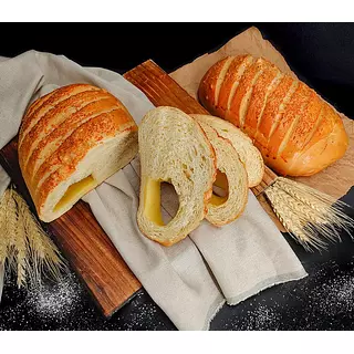 El Súper Pan Aliñado De Queso Grande