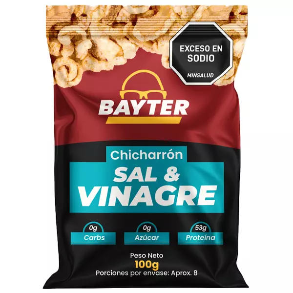 Chicharron Bayter Nutrition 100gr Sal & Vinagre
