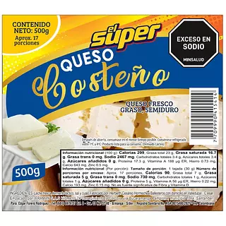Queso El Super Costeño 500g
