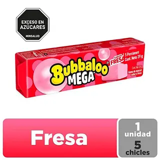 Bubbaloo Mega Fresa 39g