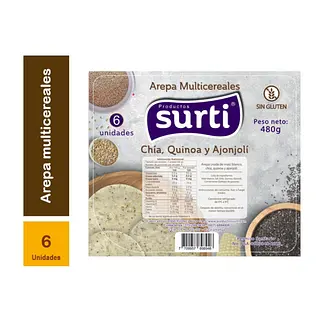 Arepa Multicereales Surti 480g