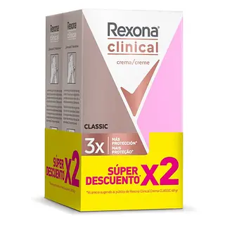 Desodorante Rexona Women Clinical Classic 2*48g