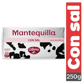 Mantequilla Alpina Con Sal 250g