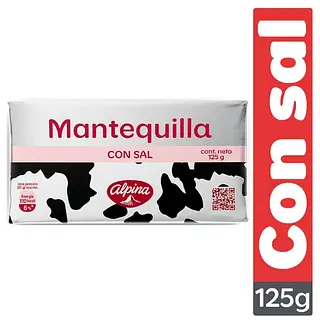Mantequilla Alpina Con Sal 125g