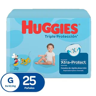 Pañal Huggies Triple Proteccion Azul Etp 3/G 25 Und