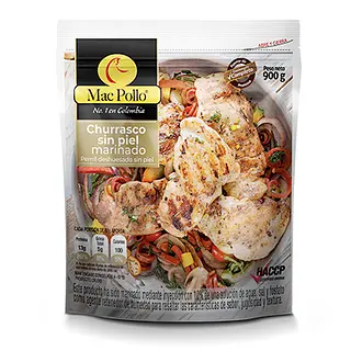 Churrasco Sin Piel 900gr Mac Pollo