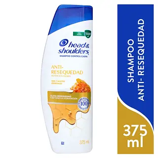 Shampoo H&S Antiresequedad Honey 375ml