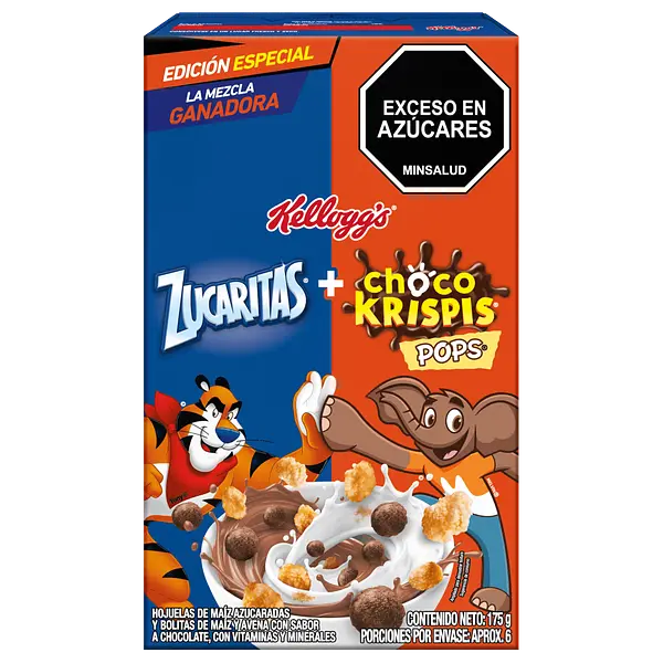 Cereal Kellogs Zucaritas Y Choco Krispis Pops 175gr