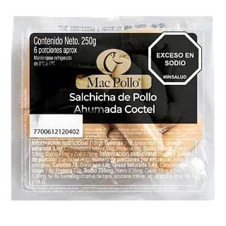 Salchicha Coctel 250gr Mac Pollo