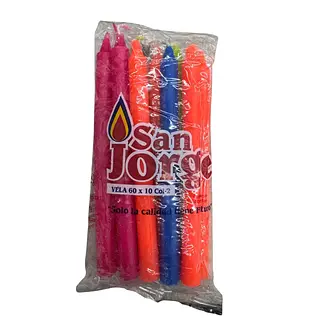 Vela San Jorge Navideña Lisa 10 Und