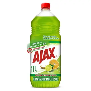 Limpia Pisos Ajax Bicarbonato Naranja Limón 1l