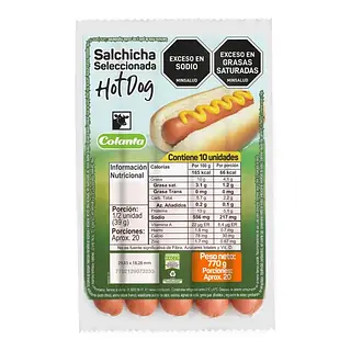 Salchicha Hog Dog Colanta 770g
