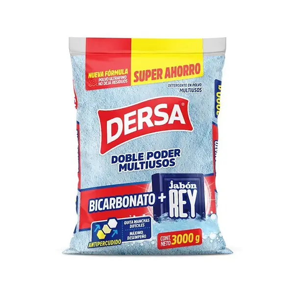 Detergente Dersa Bicarbonato + Jabón Rey X 3000 G