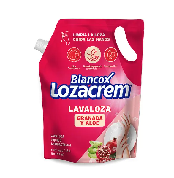 Lavaloza Loza Cream Doypack Granada Y Aloe 1.5l