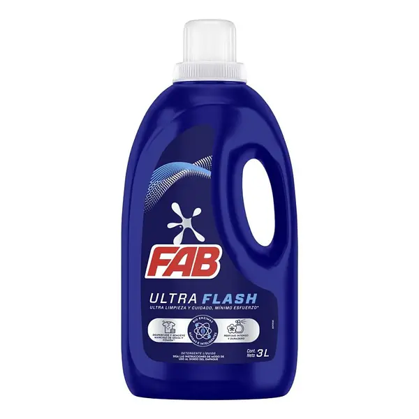 Detergente Fab Ultra Flash Botella 3l