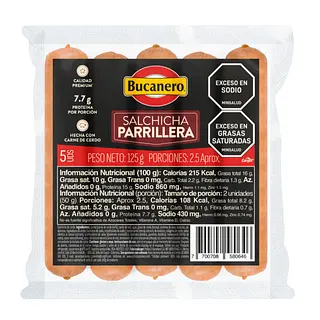 Salchicha Parrillera Bucanero 125gr